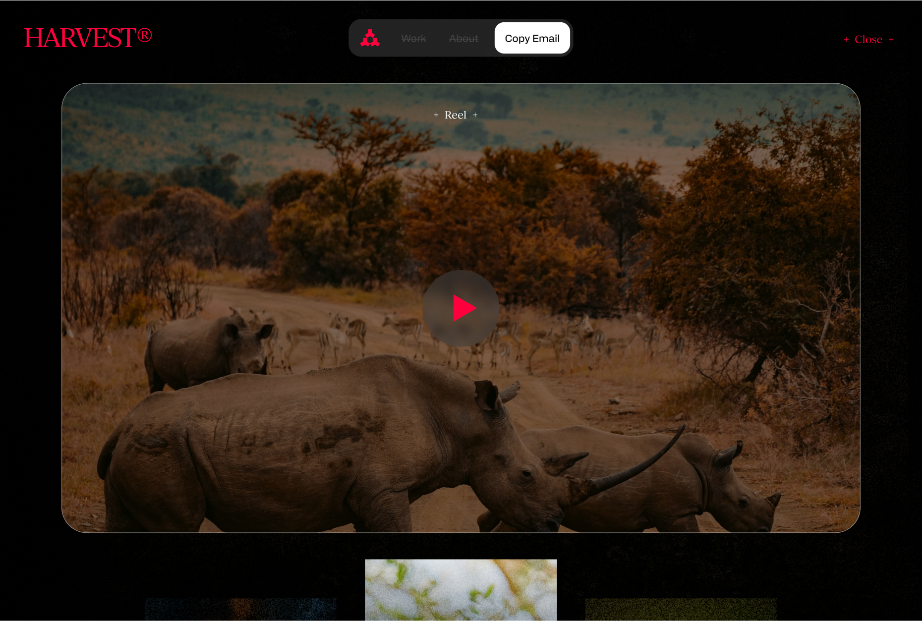 Harvest Theory Inc. video reel interface