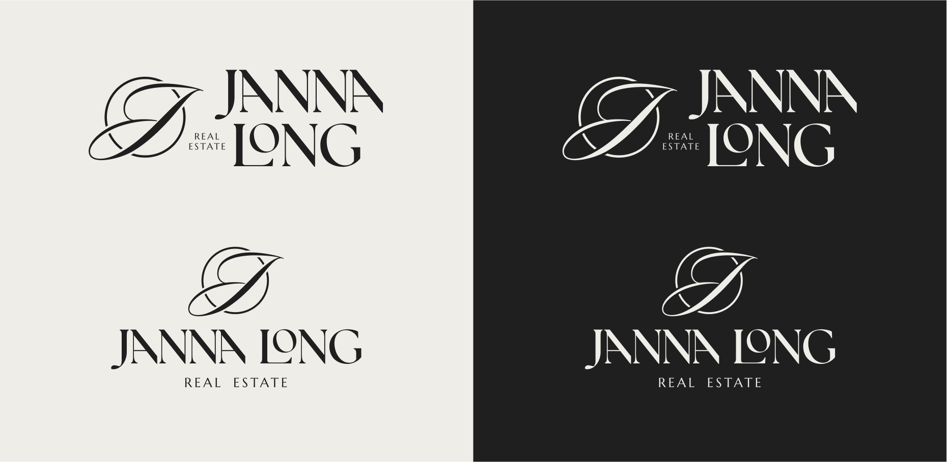 Janna Long Real Estate logo variations